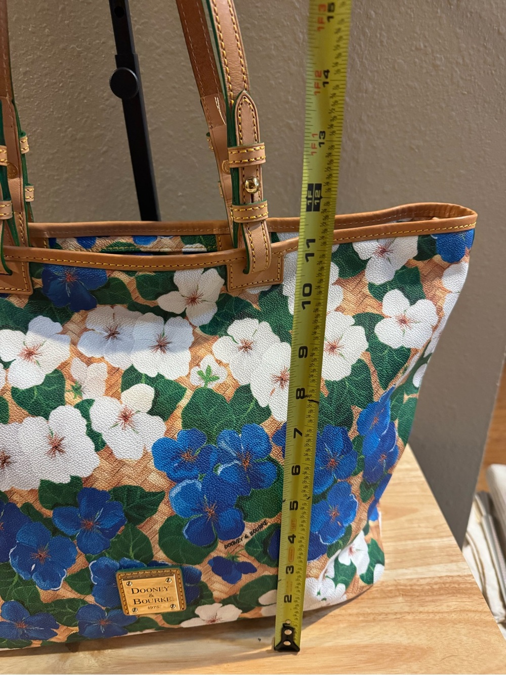 Dooney & Bourke Large Coated Cotton Floral Tote - Picture 6 of 14